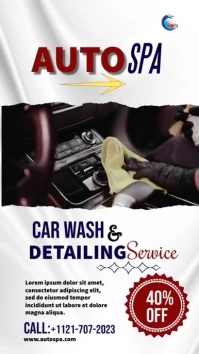 Auto Spa VIDEO template Digital Display (9:16)