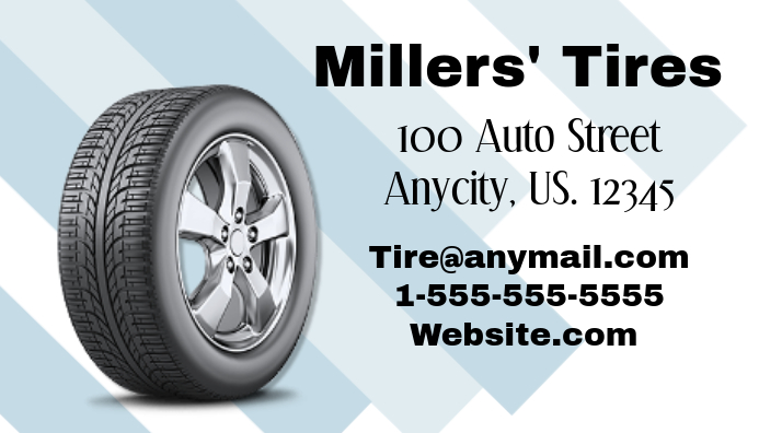 Auto Tire Business Card Template | PosterMyWall