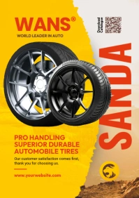 Auto Tires Flyer Template A4