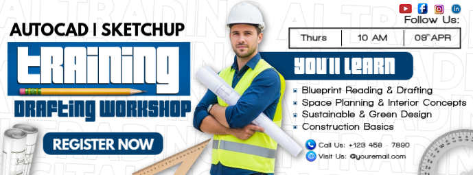 Autocad Computer Course Poster Drafting Workshop Template | PosterMyWall