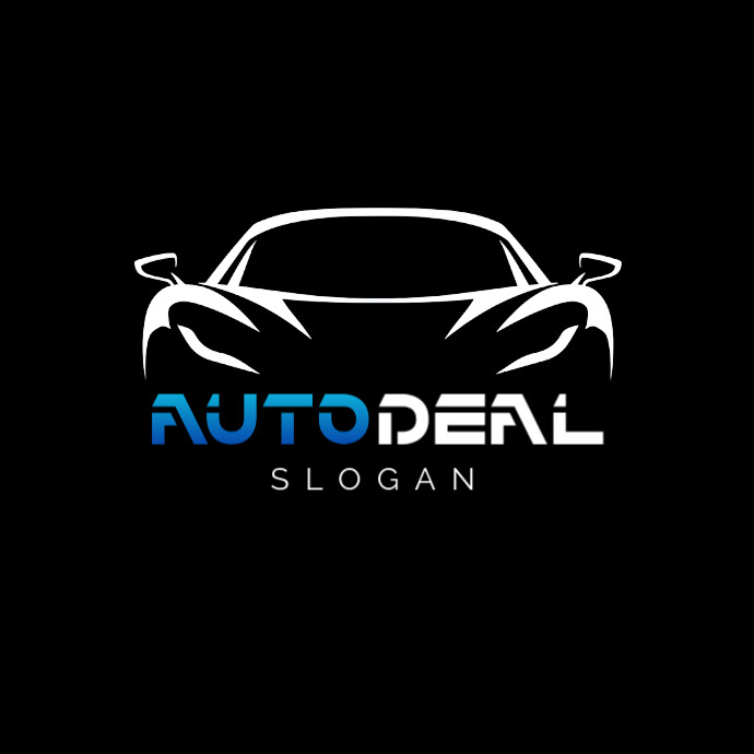 AutoDeal Logo - Sleek Car Silhouette Design Template | PosterMyWall