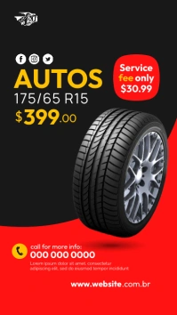 Automobile services flyer design Instagram Story template
