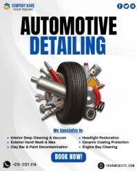 automotive detailing poster Instagram Portrait template