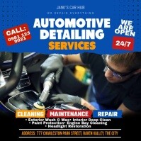 automotive detailing services ads Instagram Post template