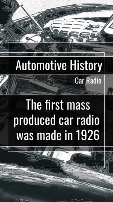 1926 Tech Automotive History Car Radios in 1926 Template | PosterMyWall