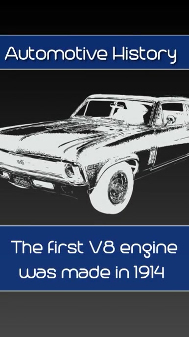 Copy of Automotive History of V8 Engine | PosterMyWall