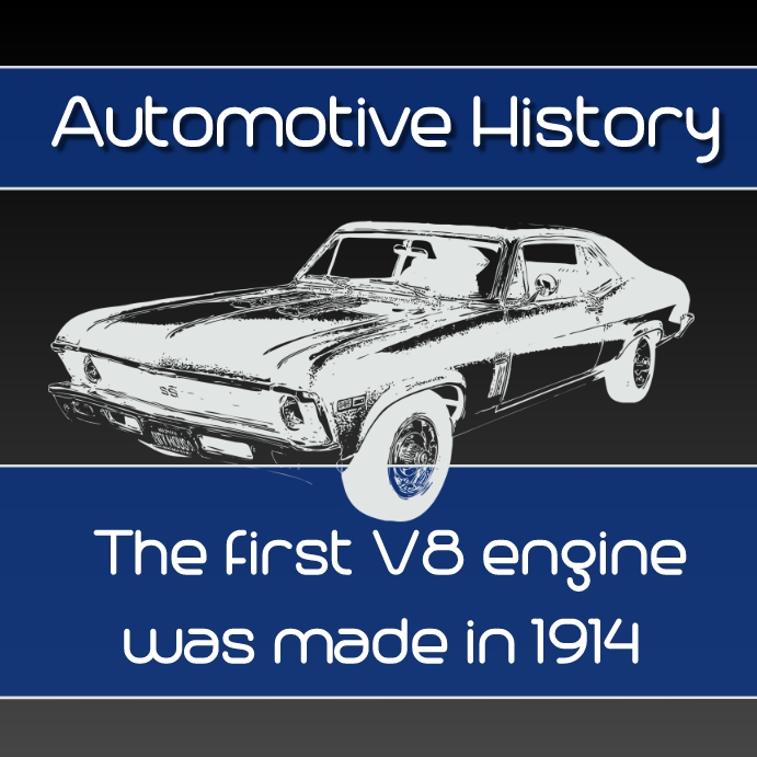 Automotive History of V8 Engine Template | PosterMyWall