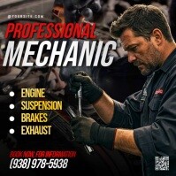 Automotive Repair Ad Editable Instagram Post template