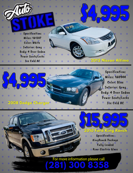 AutoStoke Cars For Sale Template PosterMyWall