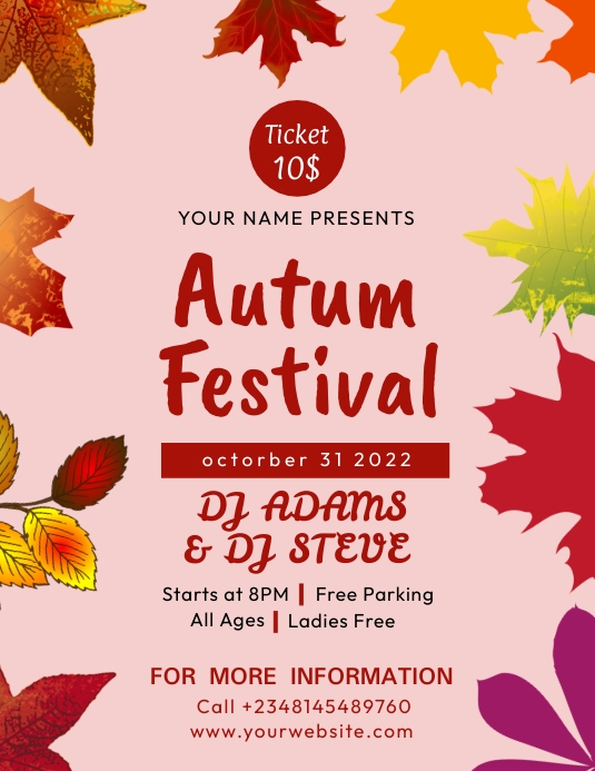 AUTUM (14) Flyer (US Letter) template