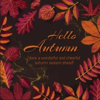 Autumn, Thank you,thanks giving,event Cuadrado (1:1) template