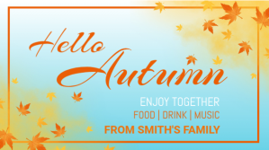 hello autumn, fall event, fall festival Presentazione (16:9) template
