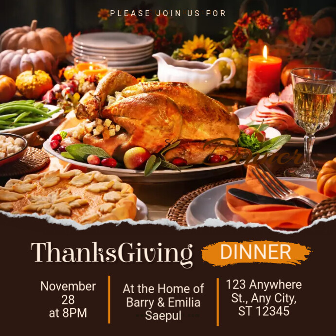 Autumn, autumn festival,event,Thanksgiving Instagram Post template