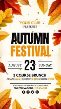 Autumn, fall, harvest, pumpkin patch Historia de Instagram template