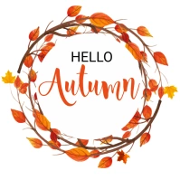 Autumn, hello autumn, autumn fall, fall sale Instagram Post template