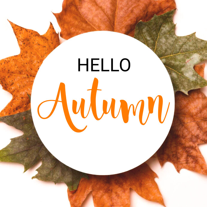 Autumn, hello autumn, autumn fall, fall sale Publicação no Instagram template