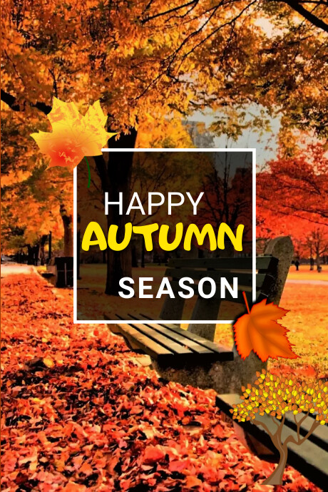 Autumn, hello autumn, autumn fall, fall sale Tumblr Graphic template