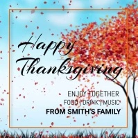 Autumn, thanksgiving,event Kvadrat (1:1) template