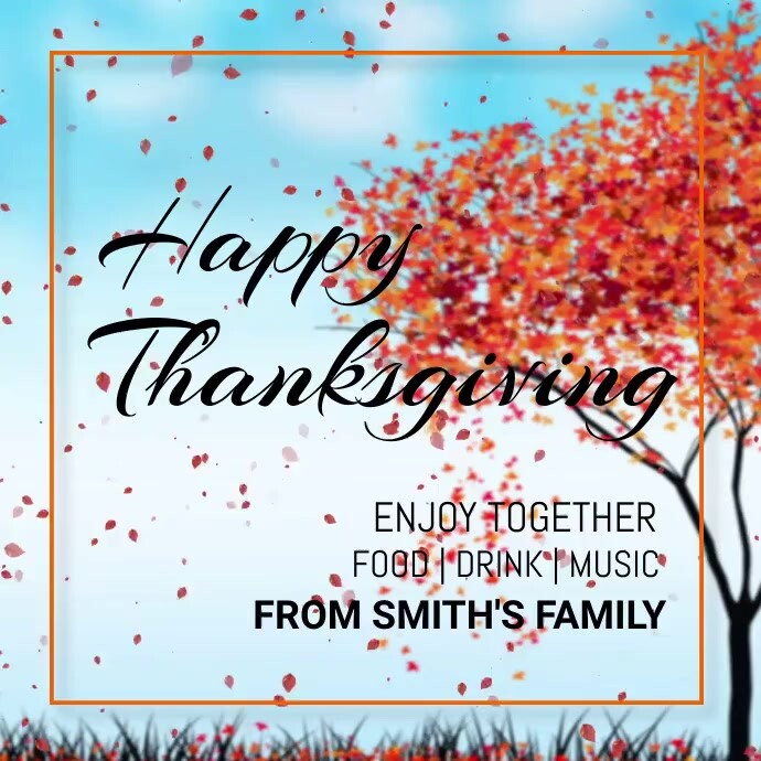 Autumn, thanksgiving,event Vierkant (1:1) template