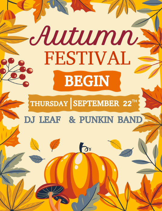 Autumn template postermywall