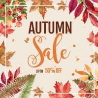 Autumn ,Fall festival, Autumn sale Square (1:1) template