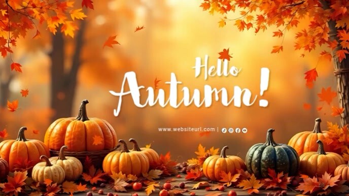 Autumn ,hello autumn,event Præsentation (16:9) template