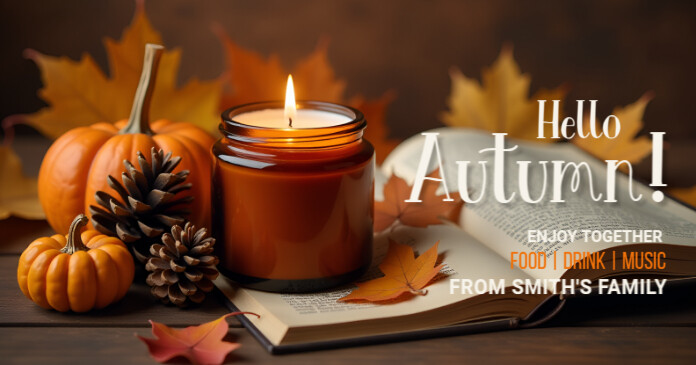 Autumn ,hello autumn,event Изображение, которым поделились на Facebook template