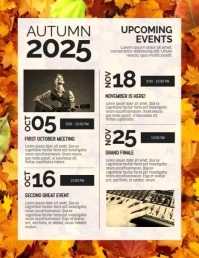 Autumn 2023 upcoming events video flyer Pamflet (VSA Brief) template