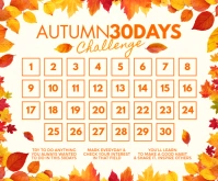 Autumn 30 Days Challenge Template Middelgrote rechthoek