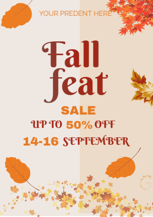 Fun Fall Ad Autumn Ads Template | PosterMyWall