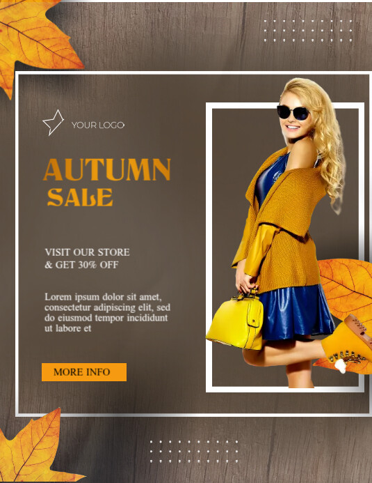 Fall Text Ad Autumn Ads Template | PosterMyWall
