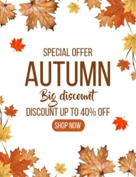 Autumn Big Discount Рекламная листовка (US Letter) template
