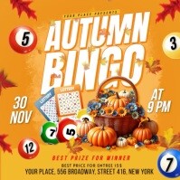 Orange Autumn Bingo Event Pos Instagram Template