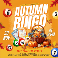 Orange Autumn Bingo Event Pos Instagram Template