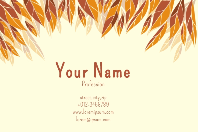 Autumn Card Poster template