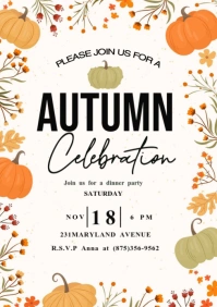 Autumn Celebration Poster A4 template