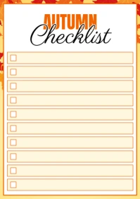 Autumn Checklist A4 template
