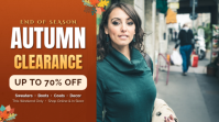 Oranje Autumn Clearance Sale Уменьшенное изображение YouTube Template