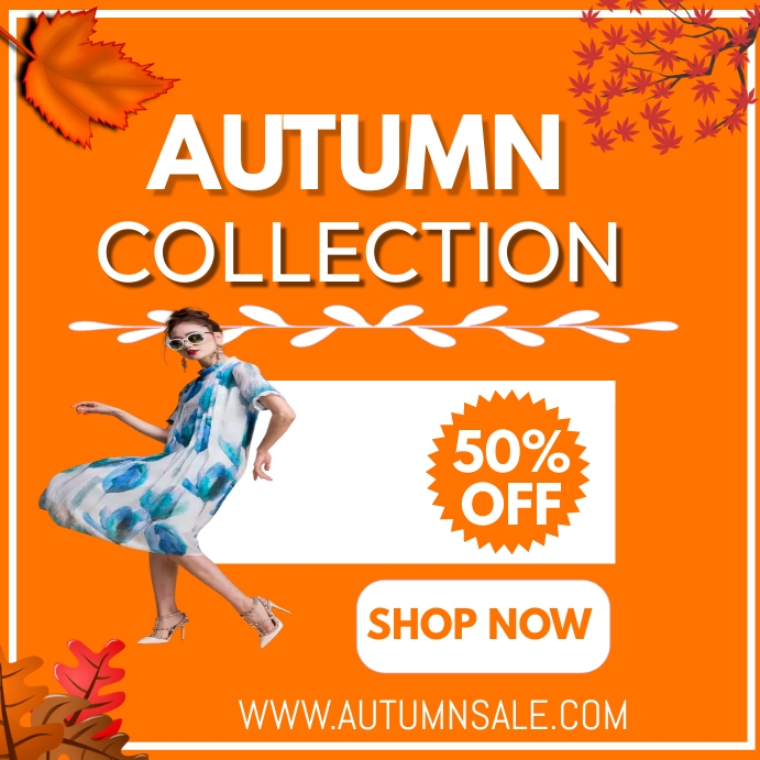Autumn Collection 50 % off Template | PosterMyWall