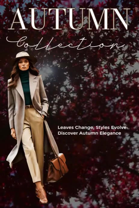 Autumn collection Poster template