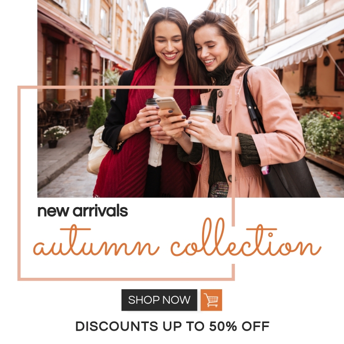 Copy of autumn collection fashion sale minimal advert | PosterMyWall