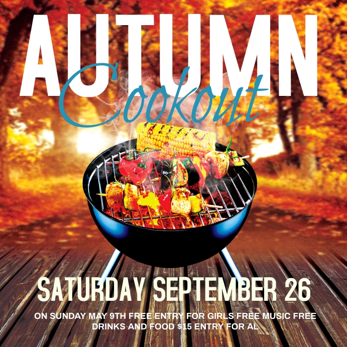 Autumn Cookout Template | PosterMyWall
