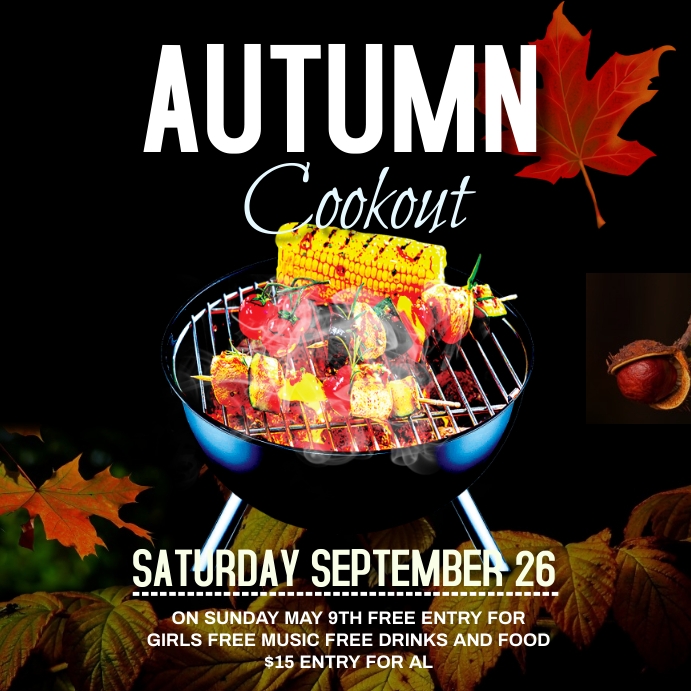 Autumn Cookout Templat | PosterMyWall