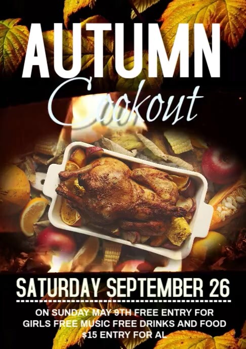 Autumn Cookout A4 template