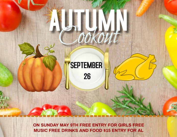 Autumn Cookout Template | PosterMyWall
