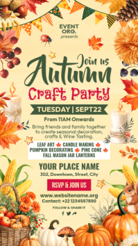 Giallo Autumn Craft Party Instagram Story Template