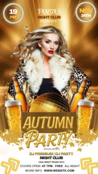 autumn dall day club party event design template Instagram Story