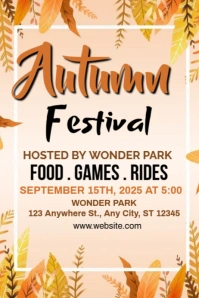 autumn day Póster template