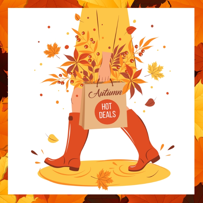 Fun Fall Ad autumn deals ad Template | PosterMyWall
