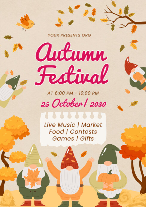 autumn A4 template